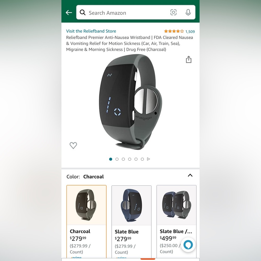 Charcoal reliefband premier